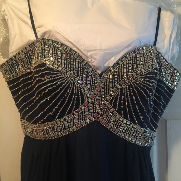 Alyce Paris Dresses & Skirts - Royal Blue evening gown Mother of the bride dress size 18 with silver Rhinestone